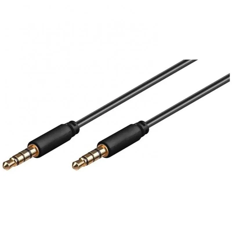 Cavo audio stereo Goobay Jack 3,5 mm maschio/maschio 3 m Nero - immagine 1