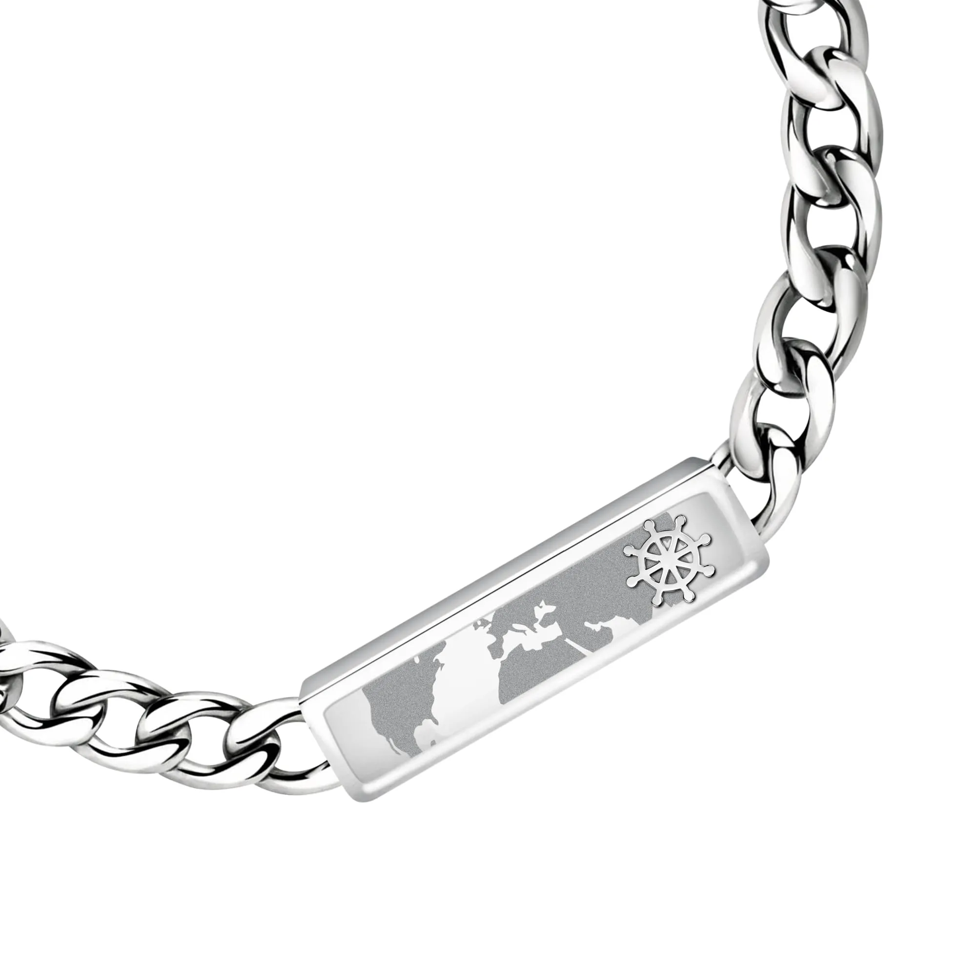Sector No Limits Bracciale da uomo, collezione marina, in acciaio inox, SAGJ18, 22 cm, acciaio inossidabile - immagine 2