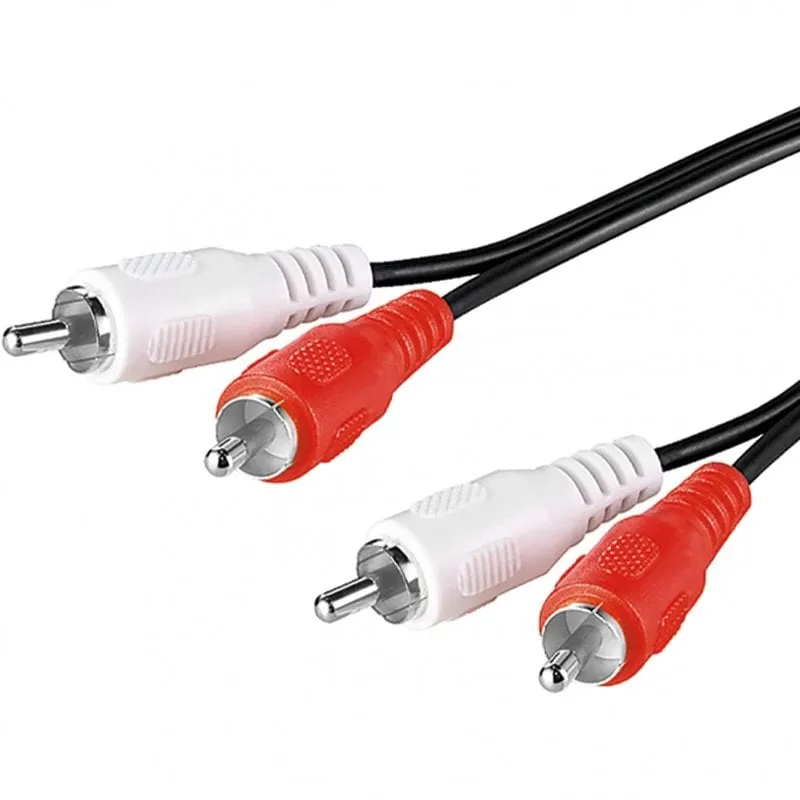 Cavo audio Goobay 2xRCA maschio/maschio 1,5 m Nero - immagine 1