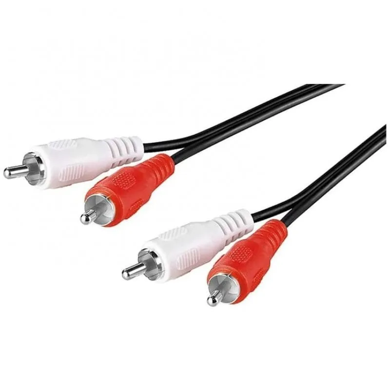 Cavo audio Goobay 2xRCA maschio/maschio 50 cm Nero - immagine 1