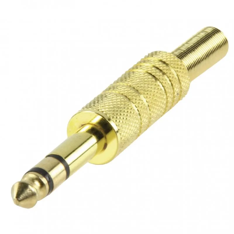 Connettore audio stereo Goobay da 6,35 mm maschio placcato oro. - immagine 1