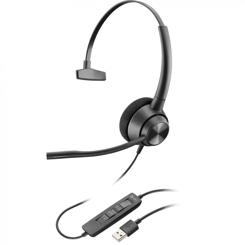 Cuffie mono Plantronics EncorePro 310 con microfono USB-A - immagine 1