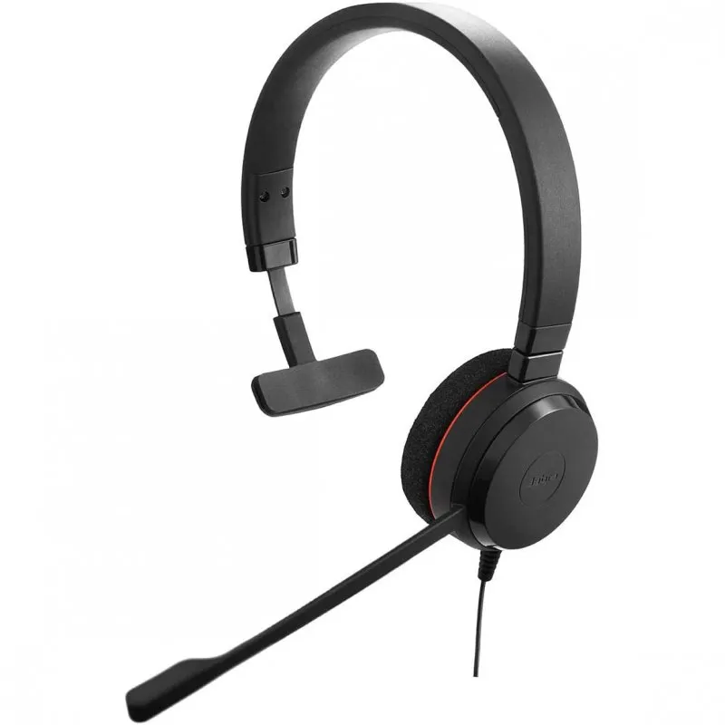 Jabra Evolve 20 UC Mono Auricolare Cablato A Padiglione Ufficio USB tipo A Nero - immagine 1