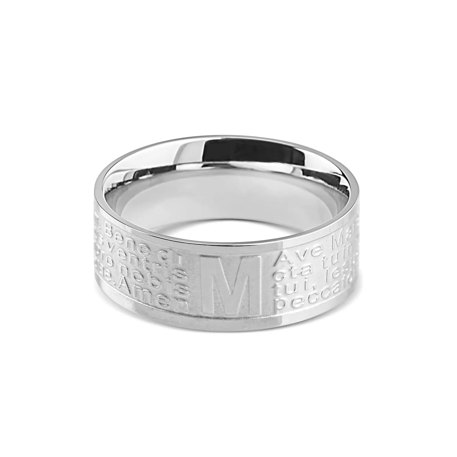 Anellissimo Anello Ave Maria donna uomo acciaio 316L - 18 - immagine 2
