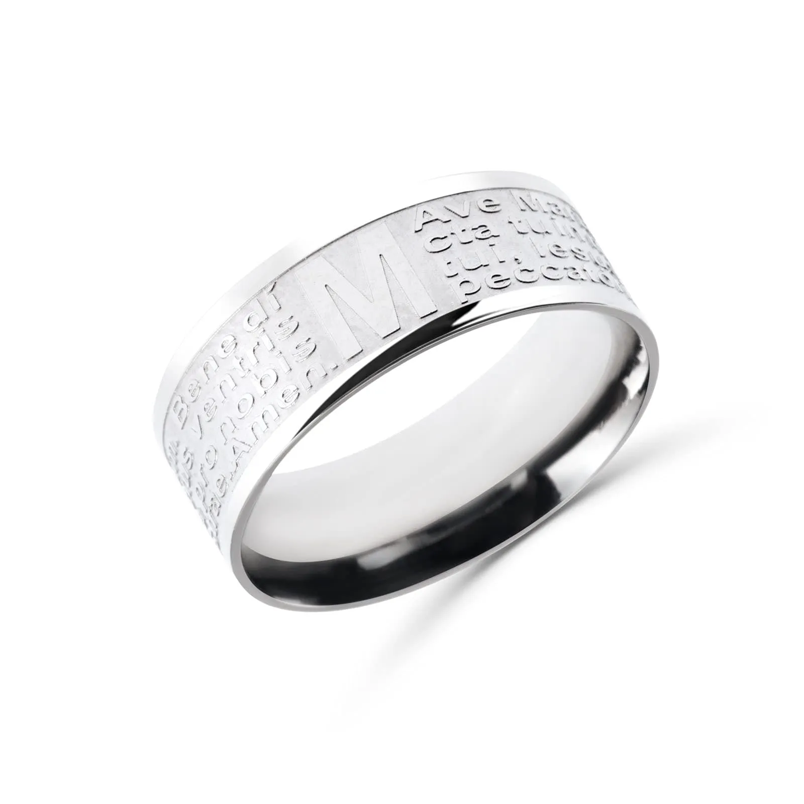 Anellissimo Anello Ave Maria donna uomo acciaio 316L - 22 - immagine 1