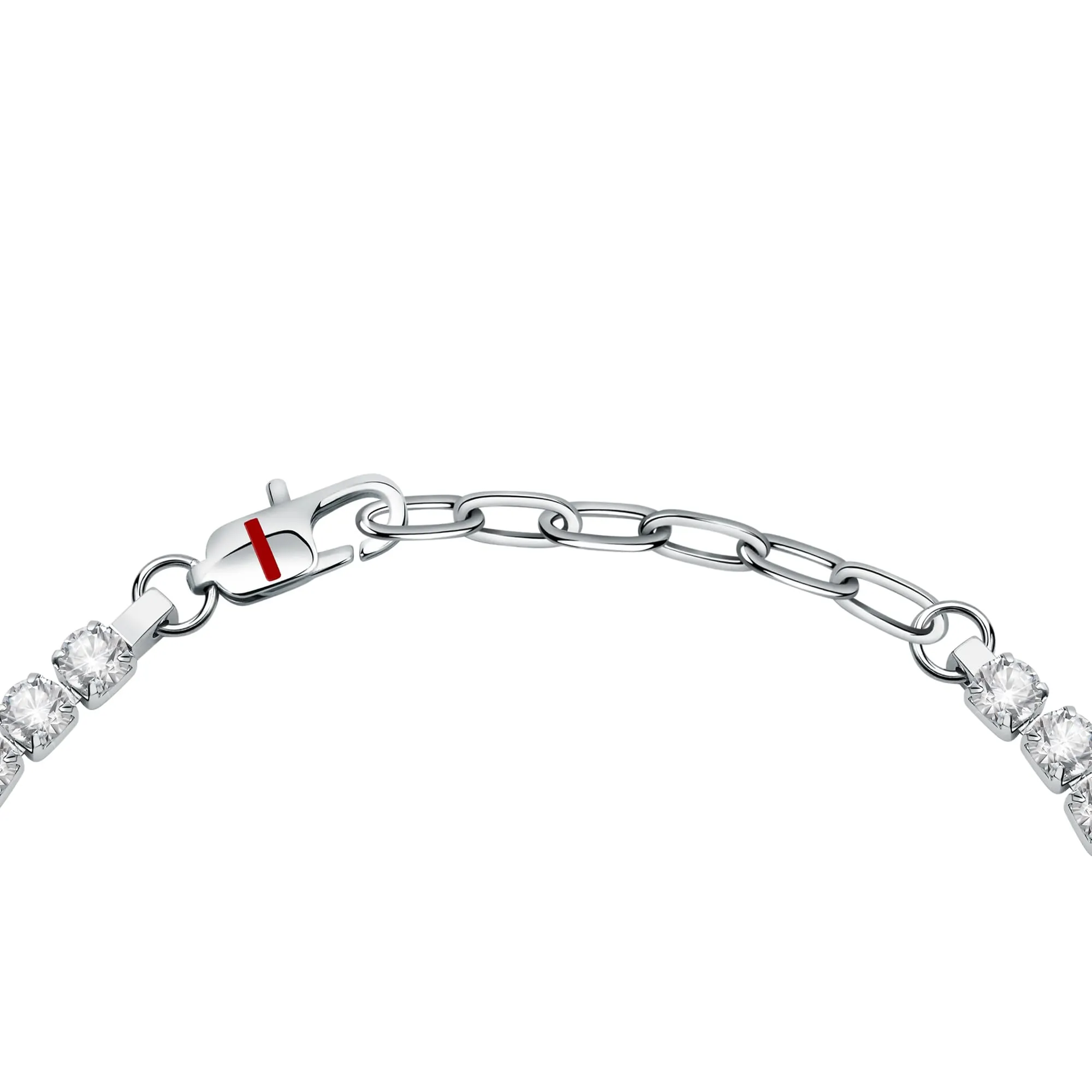 SECTOR Bracciale Polseira, Tennis, AÇO Prate. E Cristal Prate,22 CM SANN46 Marca - immagine 3