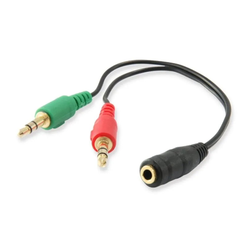 Equipaggia 147942 Cavo audio jack da 3,5 mm femmina a 2 jack da 3,5 mm maschio - immagine 1