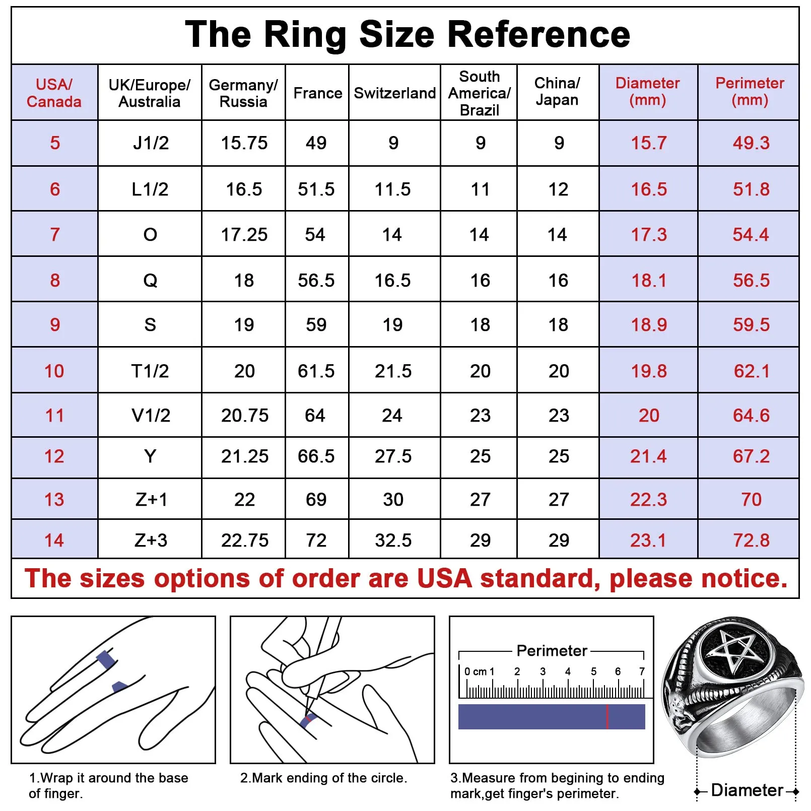 FaithHeart Anello Uomo Satana Pentagramma Pentacolo Invertito Capra Satanica 3D Rilievo Anello Argento Ner Oro Gotico Hiphop Punk Misura IT 14-32 Personalizzato Regalo Compleanno Coppie - immagine 4