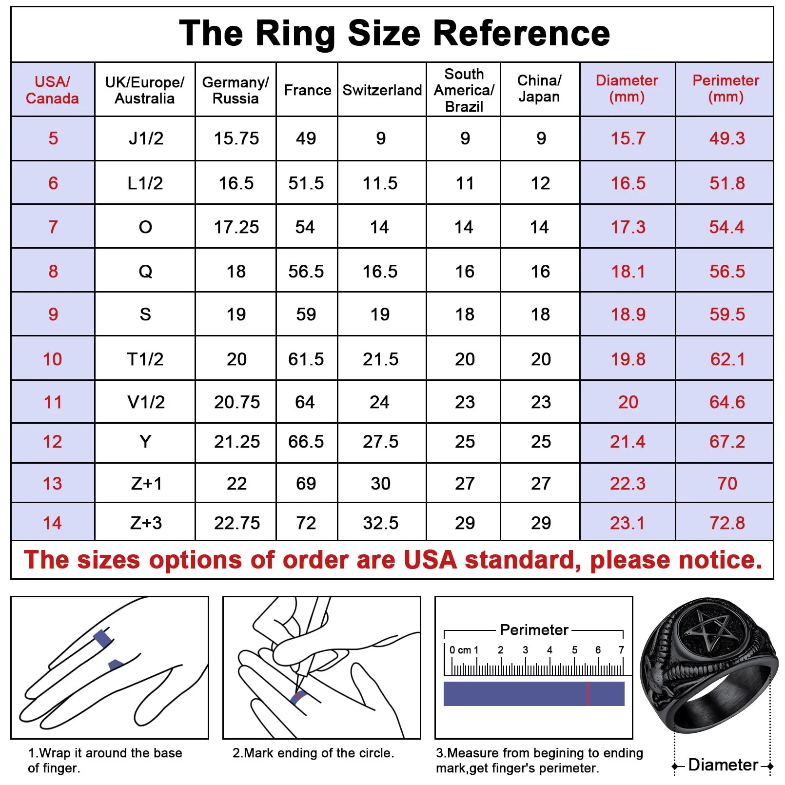 FaithHeart Anello Uomo Satana Pentagramma Pentacolo Invertito Capra Satanica 3D Rilievo Anello Argento Ner Oro Gotico Hiphop Punk Misura IT 14-32 Personalizzato Regalo Compleanno Coppie - immagine 4