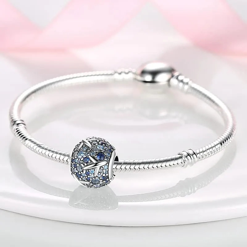 Pandach Bead Charm Ciondolo Argento Sterling 925 con Cubic Zirconia Pendenti per Pandora Braccialetti, Compatibile con Braccialetti e Collane europei - immagine 2