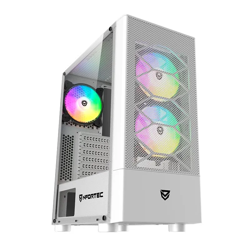 Nfortec Caelum Bianco RGB Vetro Temperato USB 3.0 - immagine 1