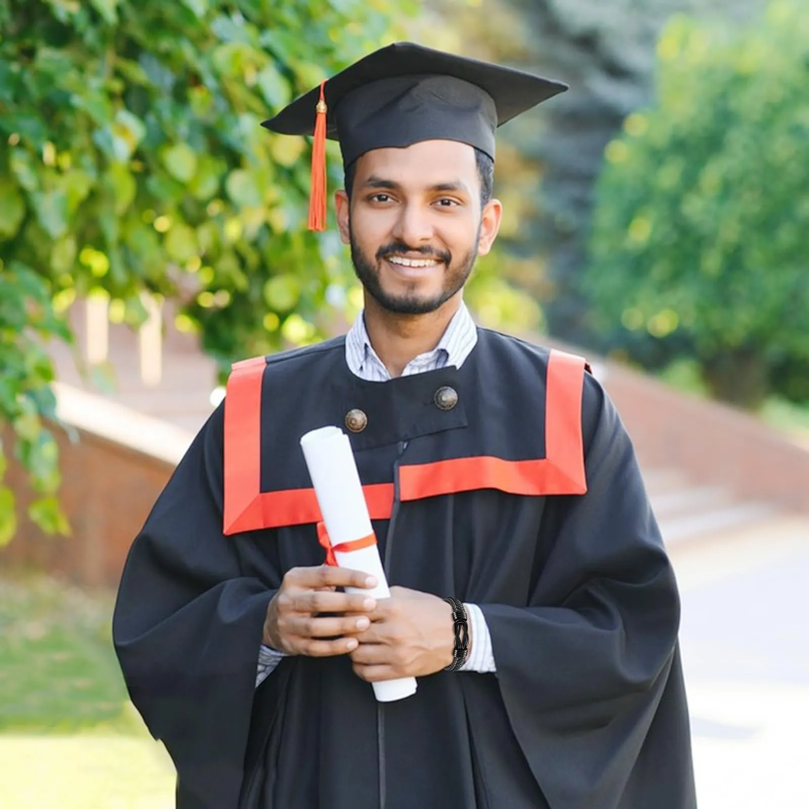 YELUWA Bracciale Regalo Di Laurea per Lui Uomo Ragazzo - immagine 2