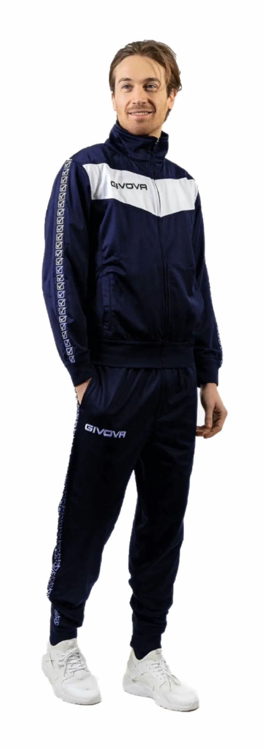 GIVOVA TUTA BANDA VISA TRIACETATO (BLU/BIANCO XXL) - immagine 1