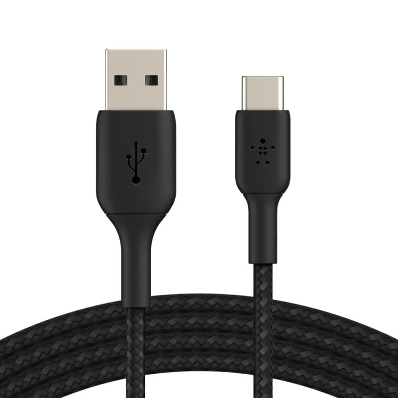 Cavo Belkin Boost Charge intrecciato da USB-C a USB-A da 15 cm Nero - immagine 1