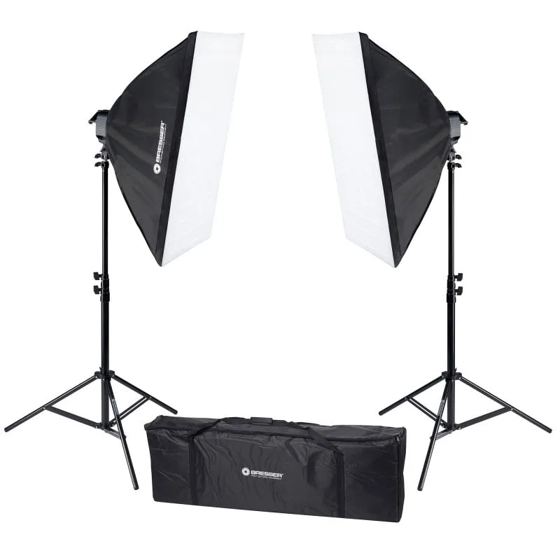 Kit illuminazione Bresser BR-2246B 2250W Softbox 60x90cm 10 lampade - immagine 1