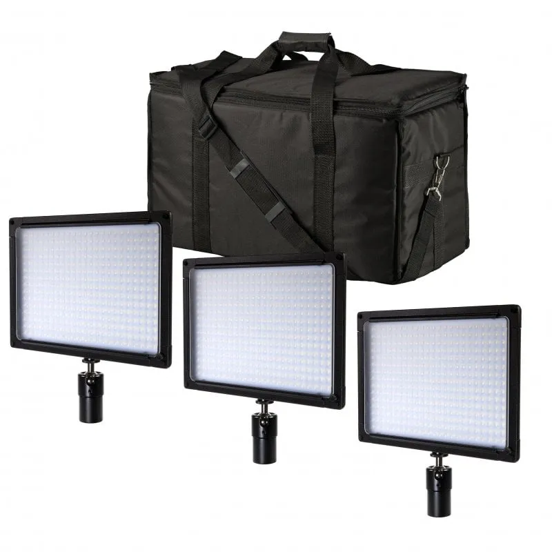 Kit Illuminazione LED Bresser SH-360 Slimline 3 Pannelli 2500 Lux - immagine 1
