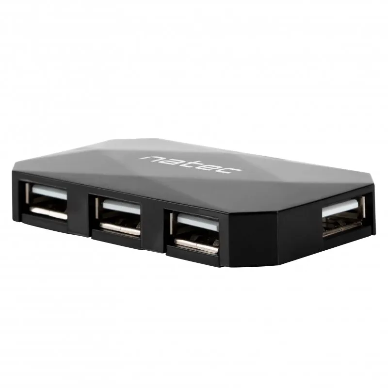 Natec Locust Hub 4 porte USB 2.0 Nero - immagine 1