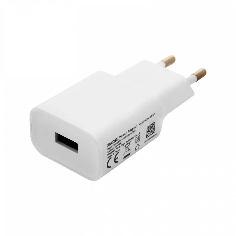Xiaomi MDY-08-EO Caricabatterie Originale 5V/2A + Cavo Micro USB 80cm Bianco - immagine 1