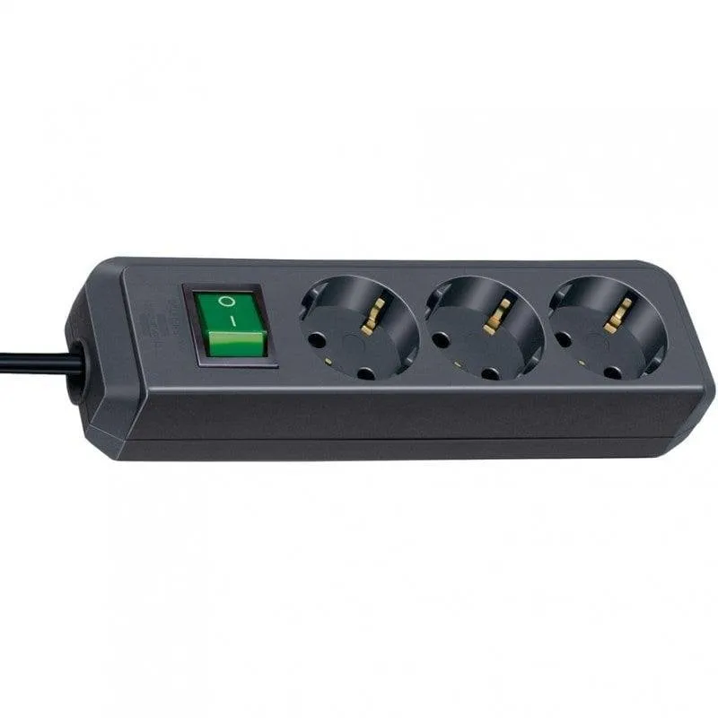 Multipresa Brennenstuhl Eco-Line 3 prese interruttore protezione bambino 1,5 m - immagine 1