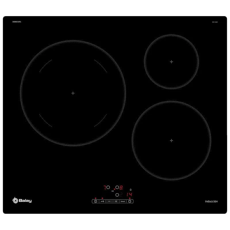 Piano cottura a induzione Balay 3EB865ERS 3 zone Nero - immagine 1