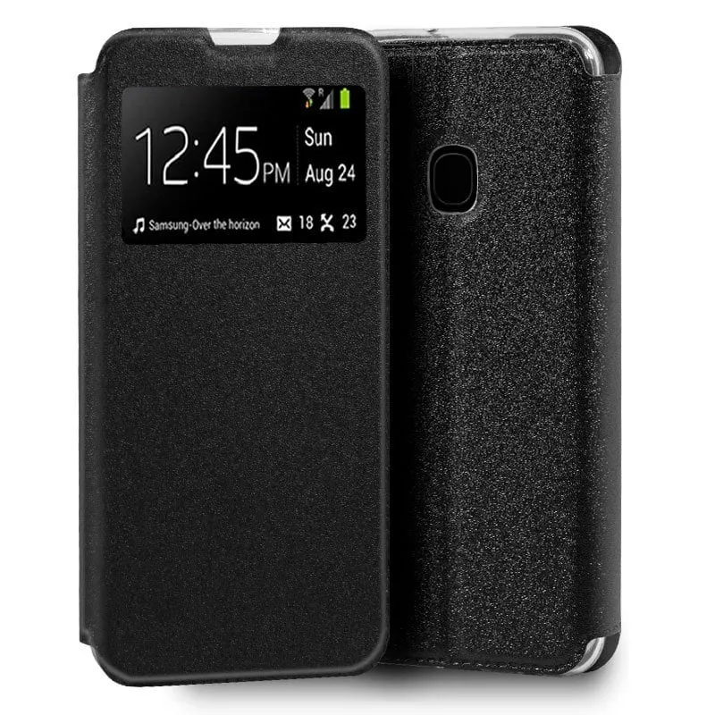 Custodia Flip Cover nera fantastica e liscia per Samsung Galaxy M21 - immagine 1