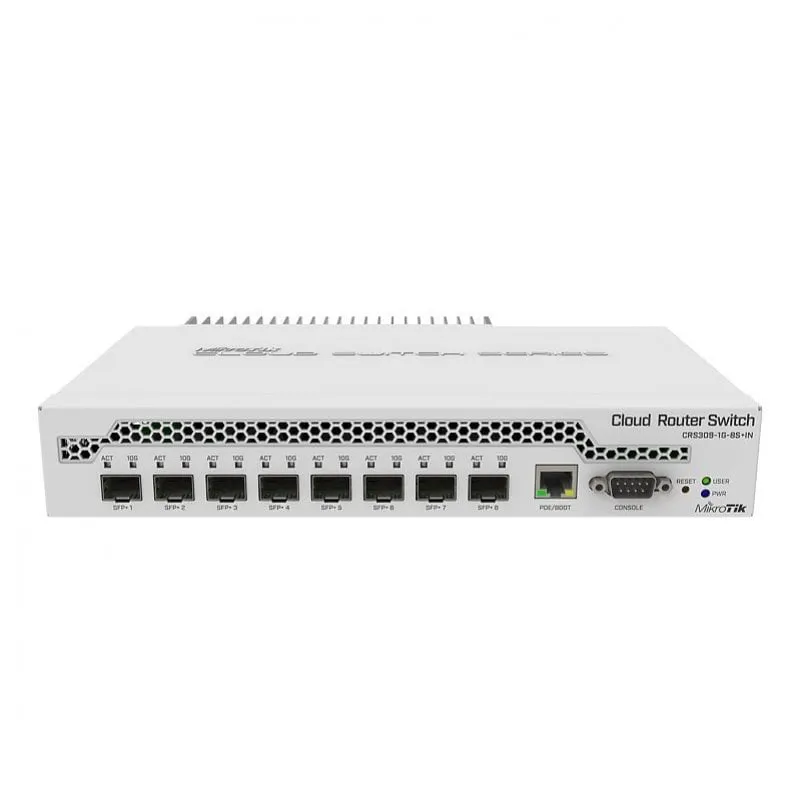 Switch gestito Mikrotik CRS309-1G-8S+IN 8 porte SFP+ 10 Gbps + 1 porta Gigabit Ethernet - immagine 1