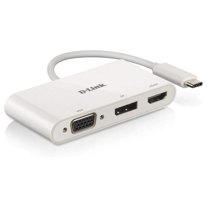 Hub D-Link DUB-V310 da USB-C a HDMI/DisplayPort/VGA - immagine 1