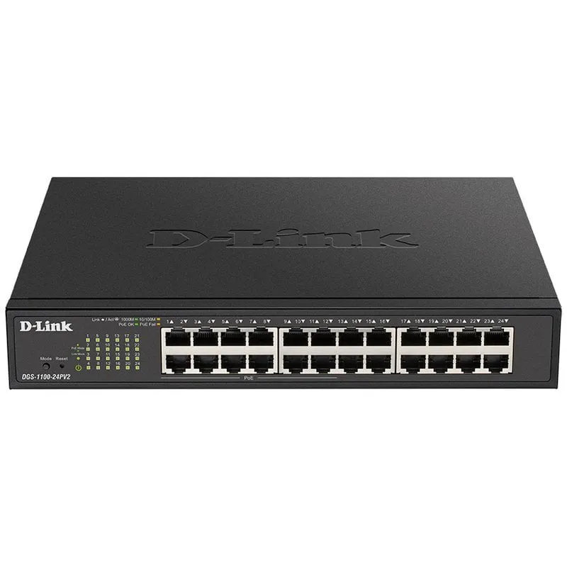 Smart Switch D-Link DGS-1100-24PV2 12 porte Gigabit PoE + 12 porte Gigabit - immagine 1