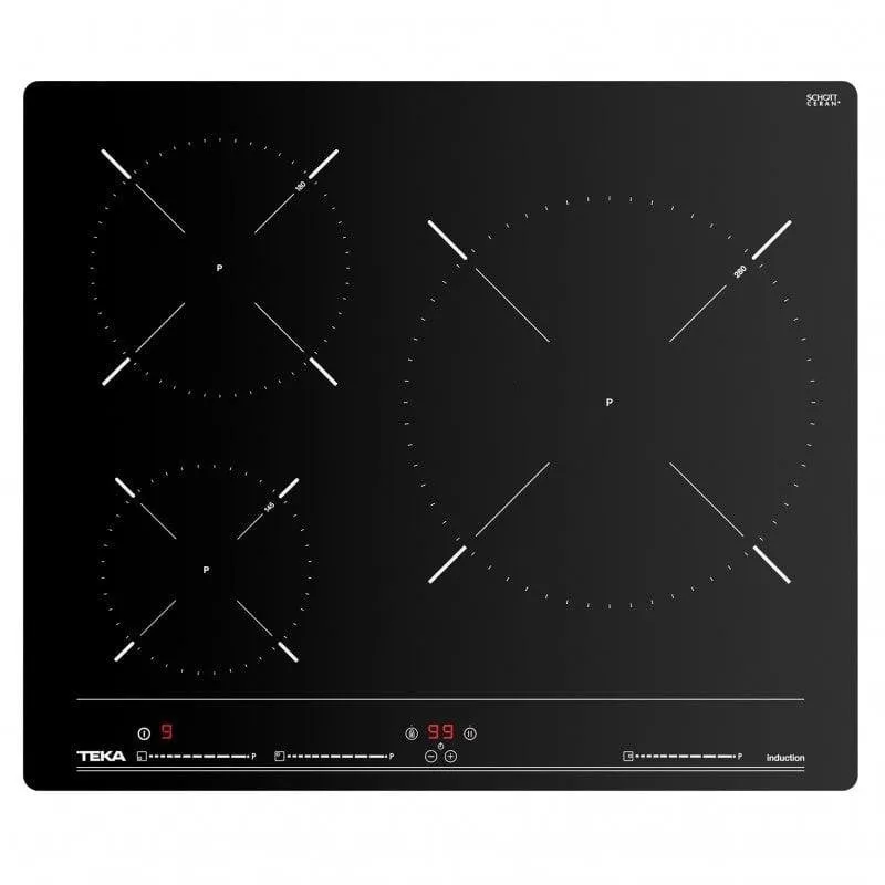 Piastra a induzione Teka IBC 63010 MSS 3 zone 60 cm vetro nero - immagine 1