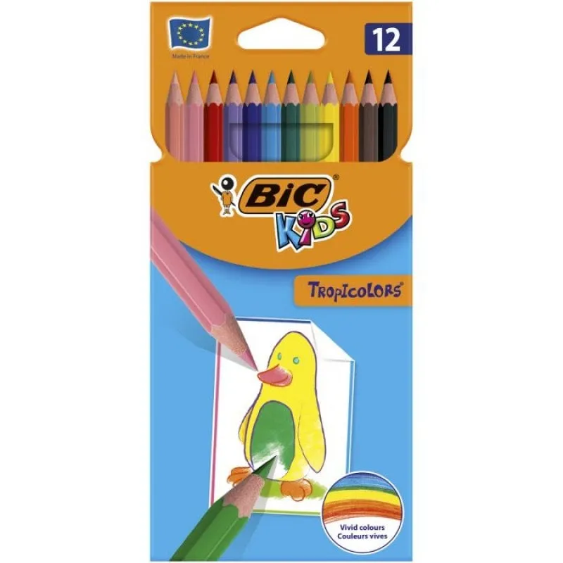 Bic Kids Tropicolors Confezione da 12 matite colorate assortite - immagine 1