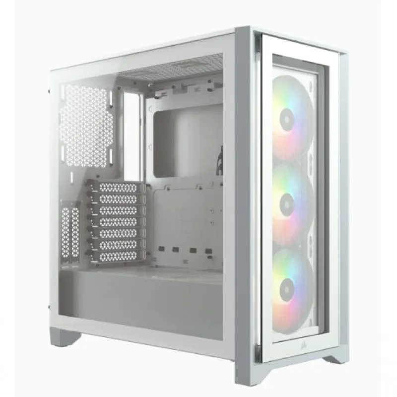 Corsair iCUE 4000X RGB Vetro temperato USB 3.0 Bianco - immagine 1