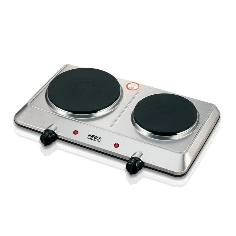Piastra elettrica doppia Haeger Double Pro Disc 2250W - immagine 1
