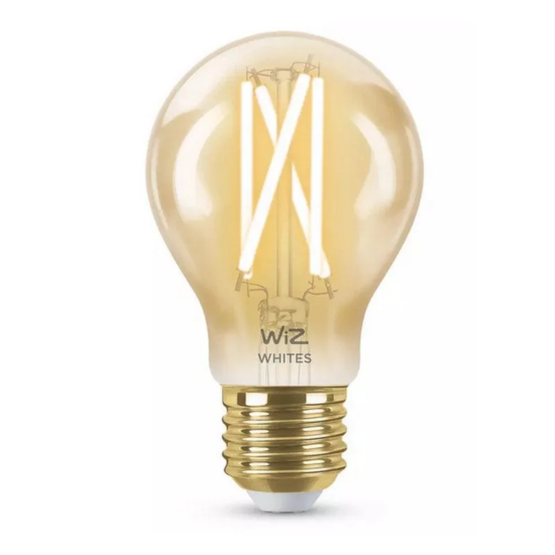 WiZ Lampadina Smart Filament Ambrata Dimmerabile Luce Bianca da Calda a Fredda Attacco E27 50W Goccia - immagine 1