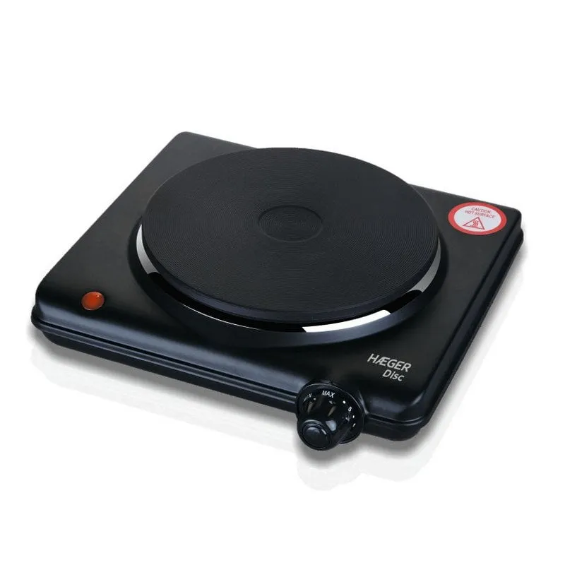 Piastra Elettrica Portatile Haeger Disc 1500W Nera - immagine 1