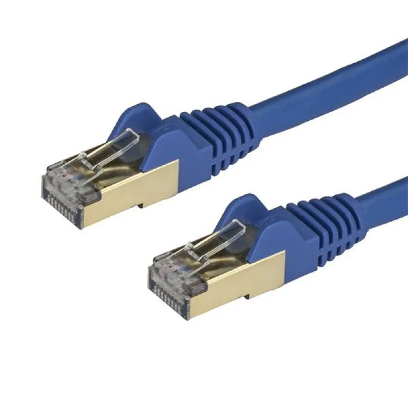 StarTech.com Cavo di Rete Ethernet Cat6a - Cavo Schermato STP da 50cm - Blu - immagine 1