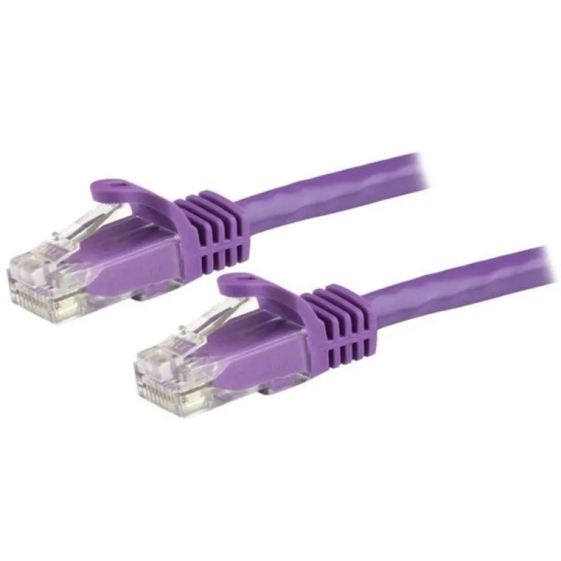 StarTech.com Cavo patch CAT6 1,5 m - Filo di rame al 100% - Connettore antistrappo - Viola - immagine 1