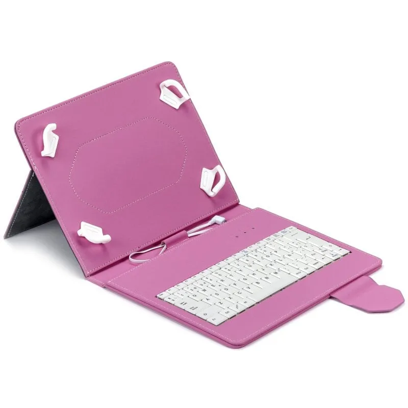 Custodia con tastiera USB-C Maillon Urban rosa per tablet fino a 10,2" - immagine 1