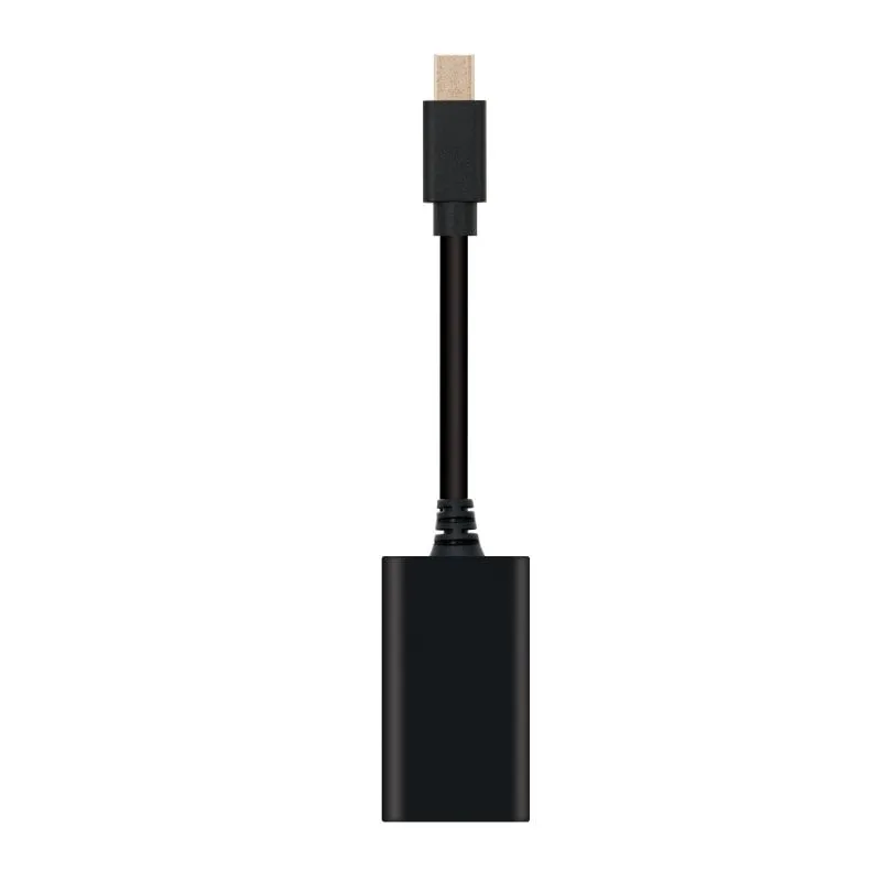Cavo adattatore Nanocable Mini DisplayPort maschio a HDMI femmina da 15 cm nero - immagine 1