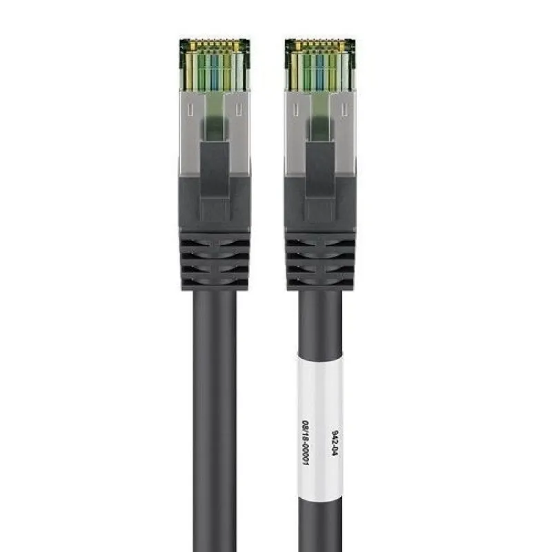 Cavo di rete Goobay SFTP CAT8 1 m Nero - immagine 1