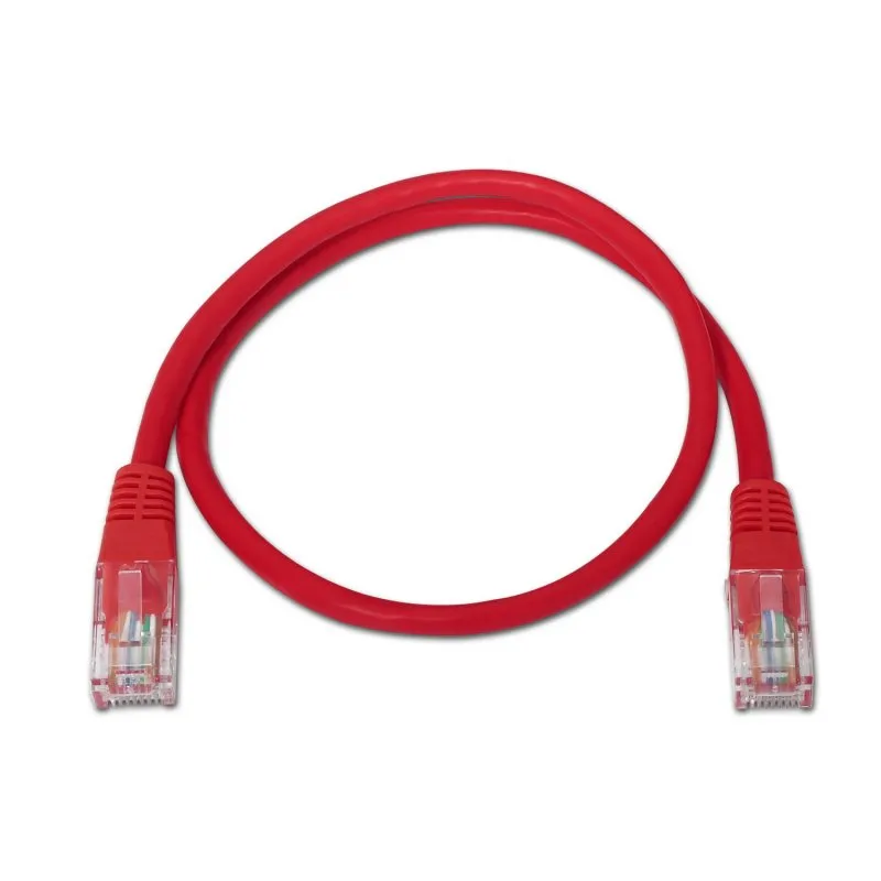 Cavo di rete Aisens RJ45 Cat.6 UTP AWG24 0,5 m Rosso - immagine 1