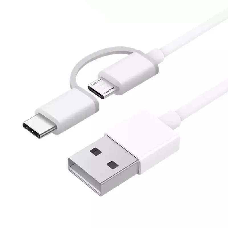 Cavo Xiaomi da USB a Micro USB con adattatore USB-C 1 m bianco - immagine 1