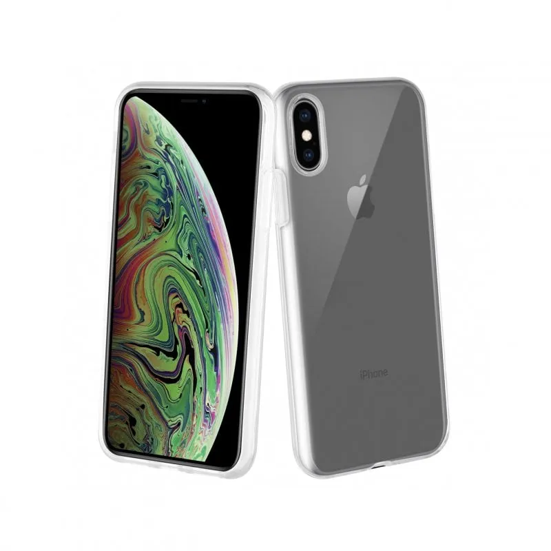 Custodia Antibatterica Trasparente Muvit Recycletek per iPhone X/XS - immagine 1