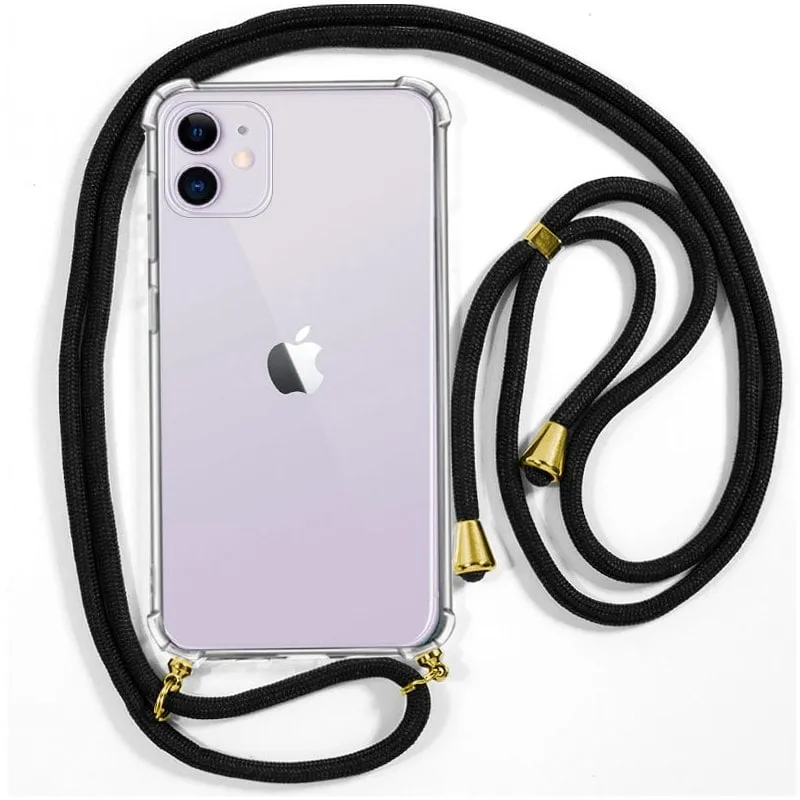 Fantastica custodia nera con cavo liscio per IPhone 11 - immagine 1
