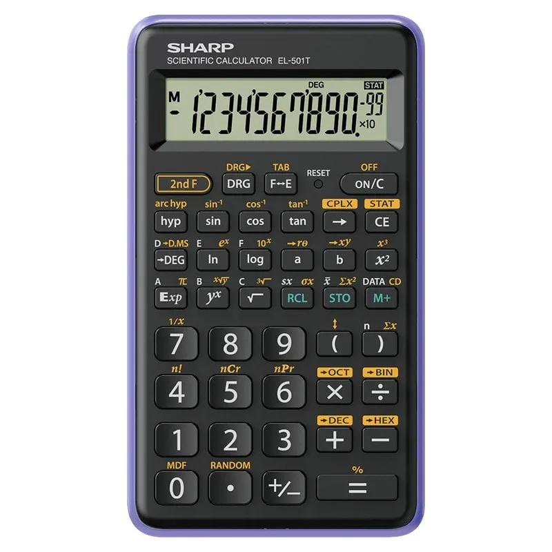 Calcolatrice scientifica Sharp EL-501T 12 cifre viola - immagine 1