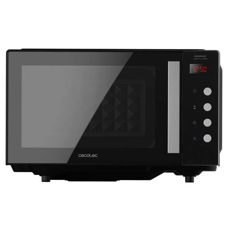 Microonde Cecotec GrandHeat 2000 Flatbed Black 20L 700W Timer Display Ceramica Sicurezza Bambini - immagine 1