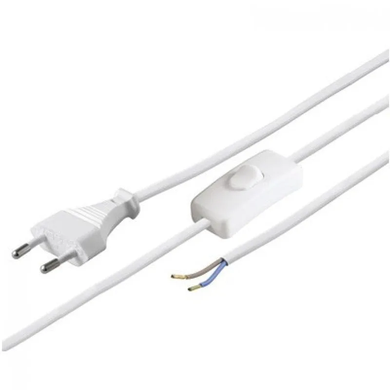 Cavo di alimentazione Goobay con interruttore tipo C 1,5 m bianco - immagine 1