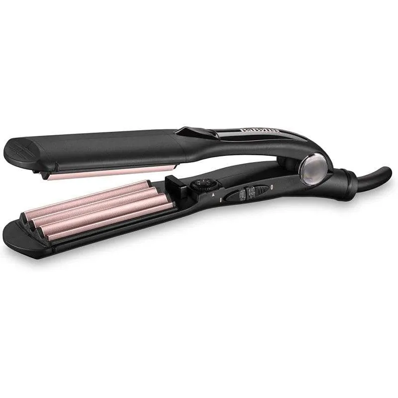 Piastra per Capelli Ceramica Tormalina BaByliss The Crimper 210ºC 10 Impostazioni Spegnimento Automatico Nero Rosa - immagine 1