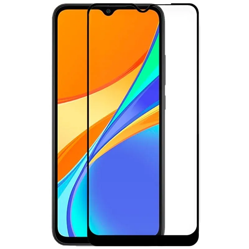 Fantastica protezione per schermo in vetro temperato nero completo 3D per Xiaomi Redmi 9C - immagine 1