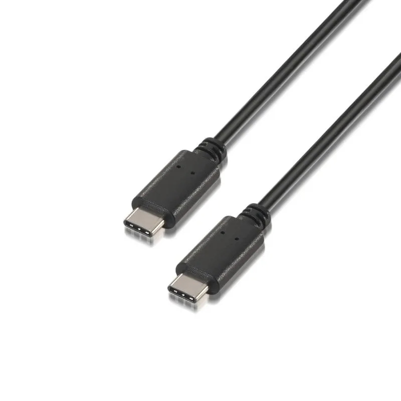 Cavo USB 2.0 Aisens 3A Tipo C Maschio/Maschio 2m Nero - immagine 1