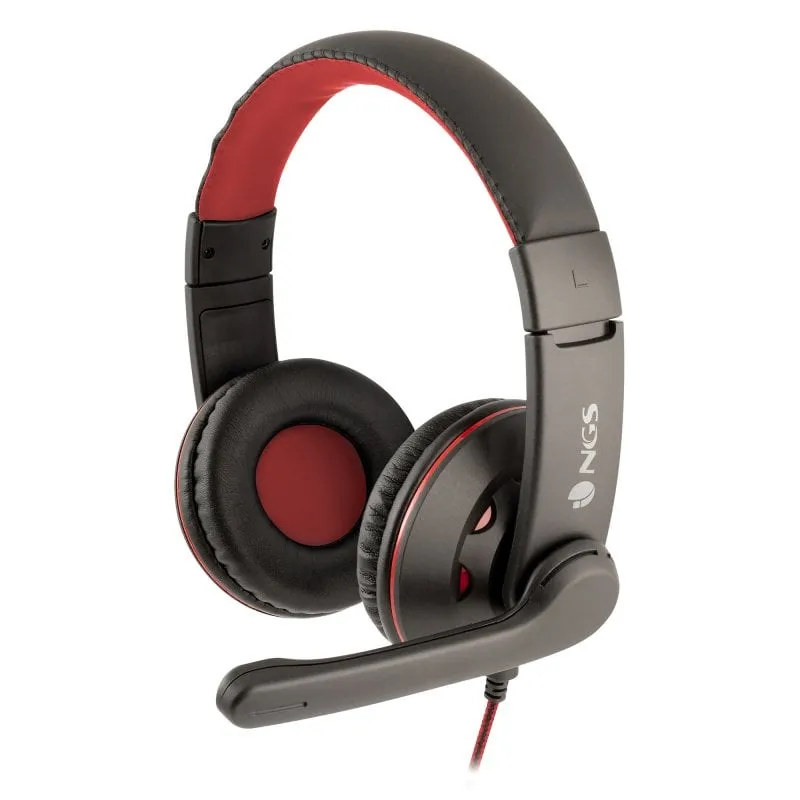 NGS VOX420DJ Auricolare Cablato A Padiglione Giocare Nero, Rosso - immagine 1